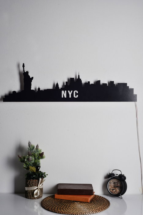 Wallity NYC Skyline - Yellow
